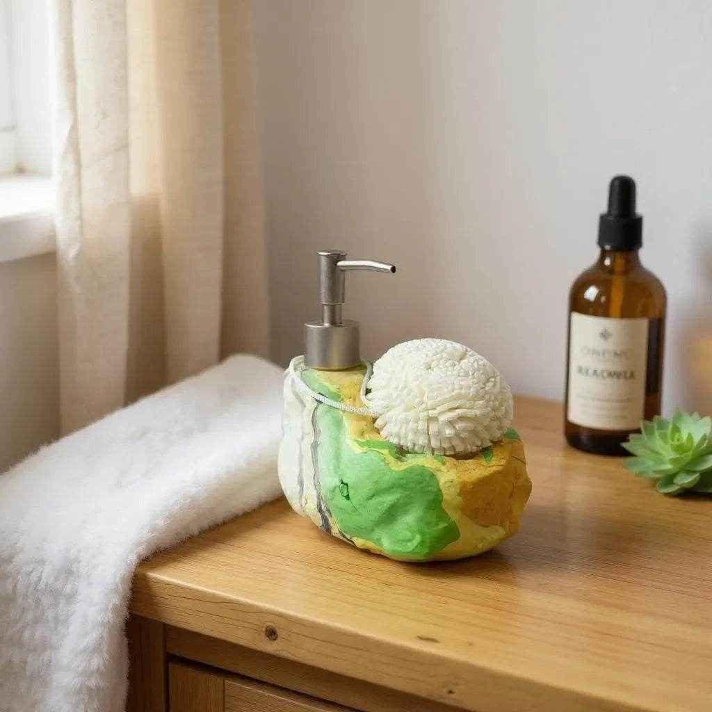 Dispenser de Sabonete Cerâmica Verde Alidolado - Alidolado