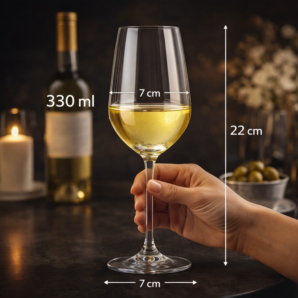 Par de Taças de Vidro 330ml para Vinho