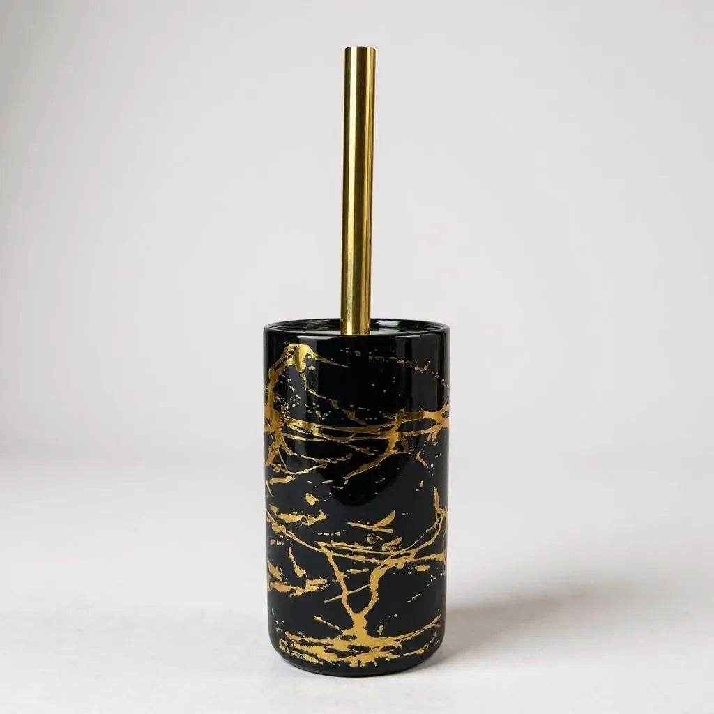 Kit de Limpeza Cerâmica Preto com Dourado Alidolado - Alidolado