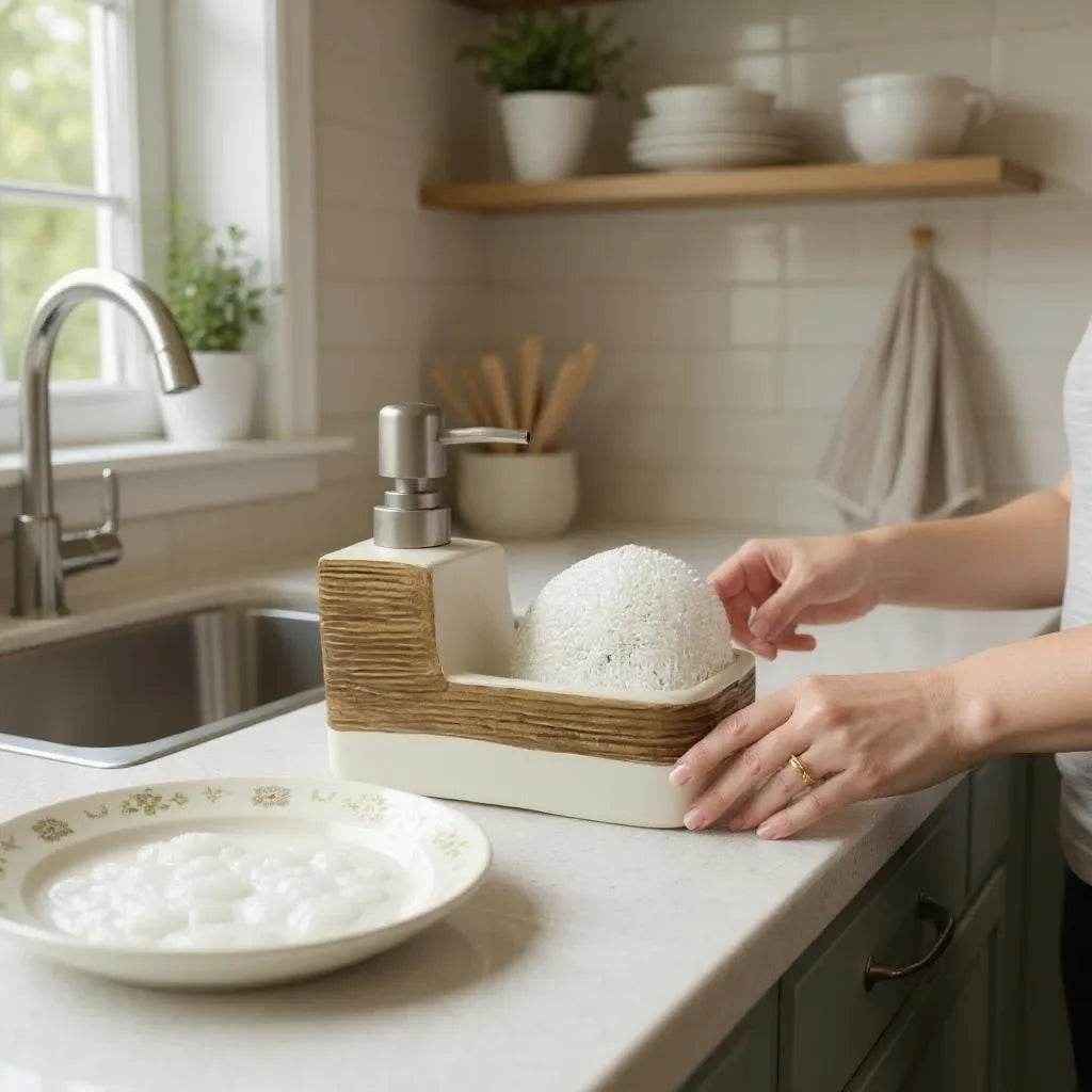 Dispenser de Sabonete Cerâmica Marrom Elegance Alidolado - Alidolado