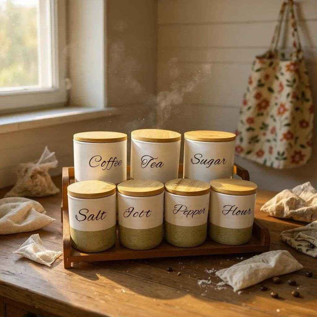 Conjunto de Cerâmica Branco com Bandeja de Madeira Alidolado - Alidolado