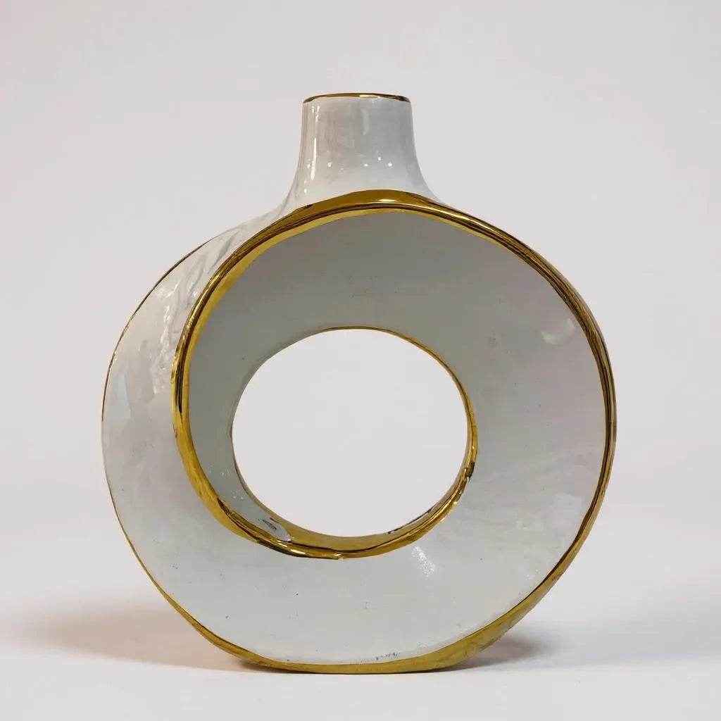 Vaso Decorativo Circular Alidolado - Médio