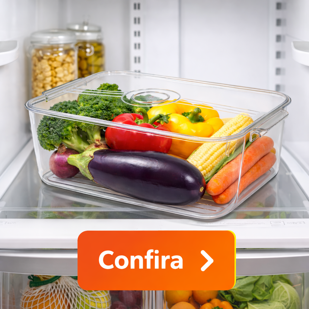 Caixa Organizadora de Carne com Tampa 32x15.5x14.5 cm Composicao: Plastico Contagem: 1 unidade - QG9759