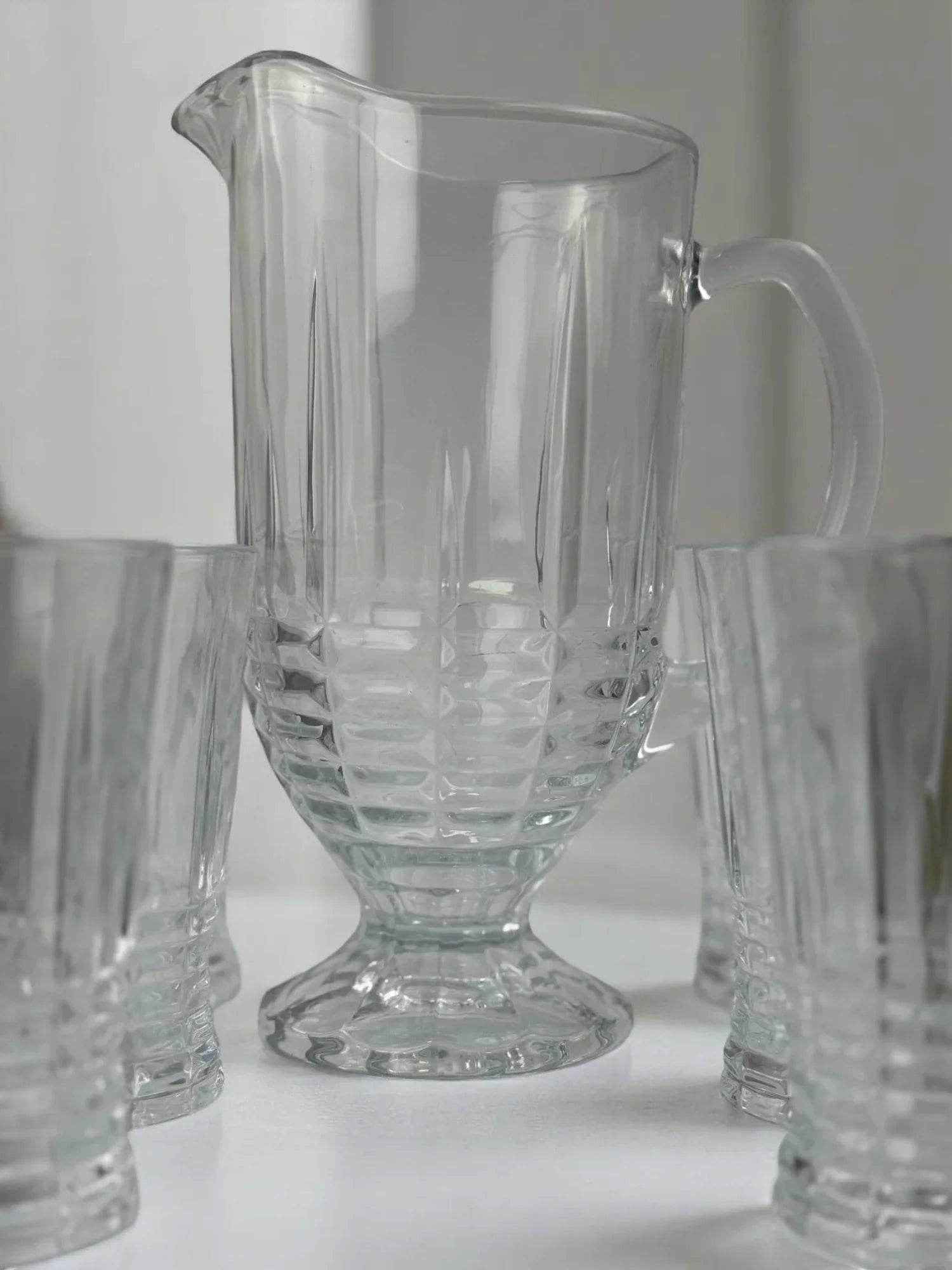 Conjunto de Jarra com Copos de Vidro 370ml 7 Peças Alidolado - Alidolado