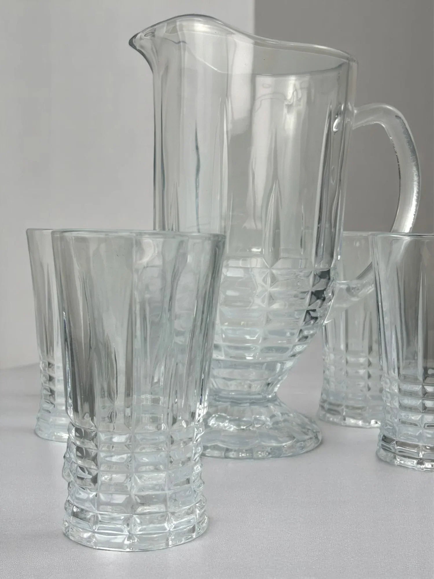 Conjunto de Jarra com Copos de Vidro 370ml 7 Peças Alidolado