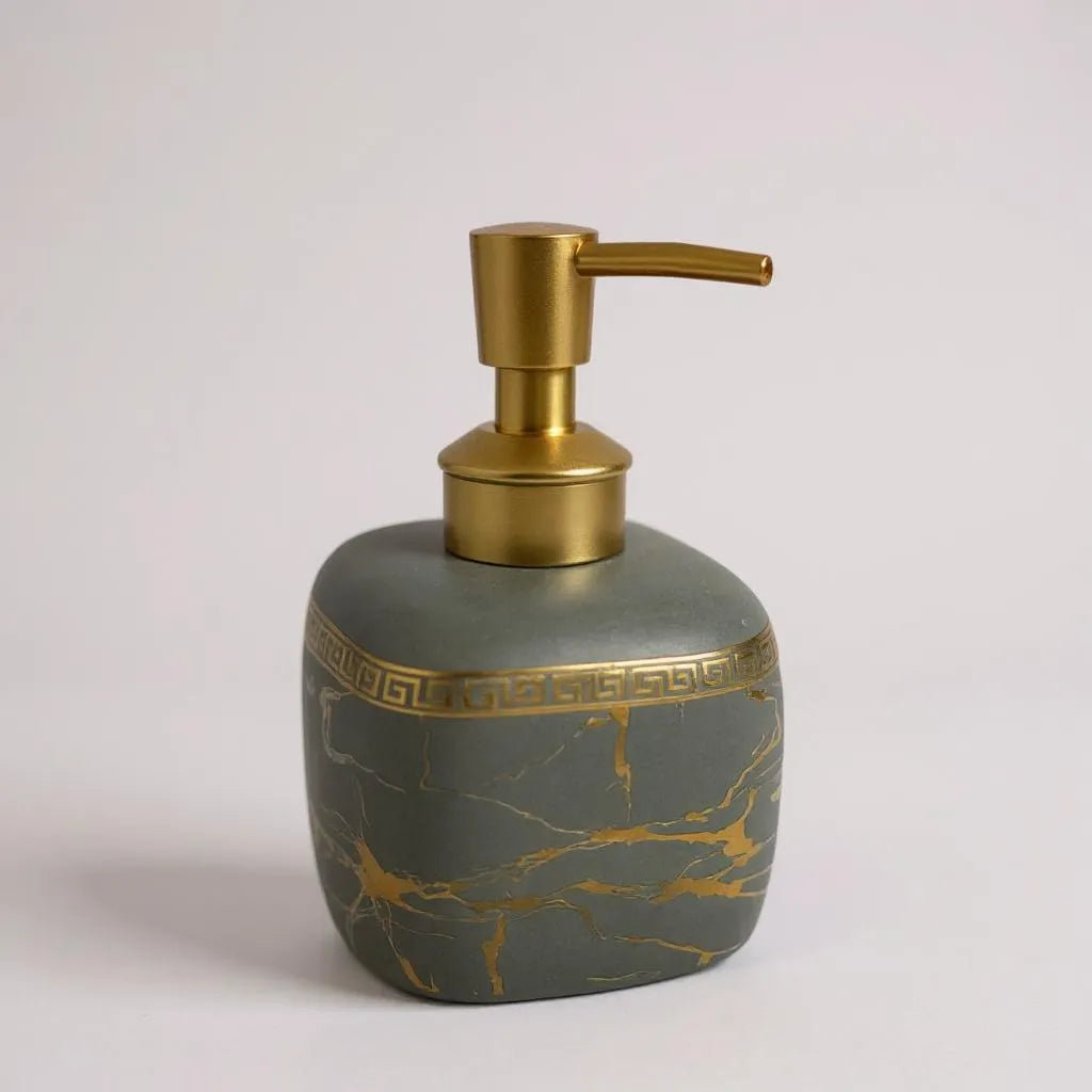 Dispenser de Sabonete Cerâmica Branco Elegance Alidolado