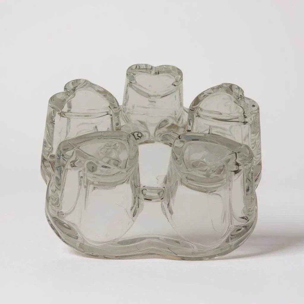 Suporte para Vela de Vidro Coração - Alidolado