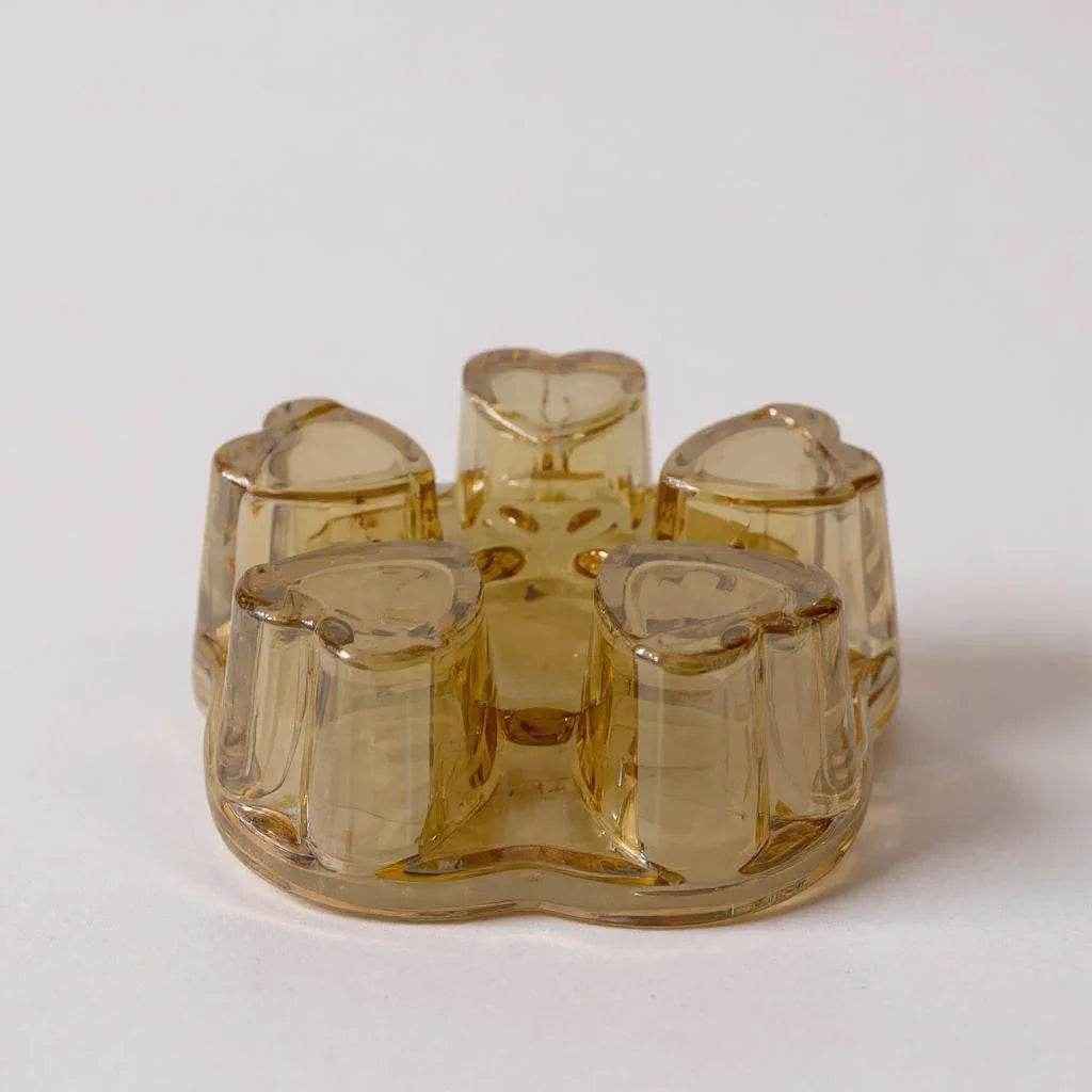 Suporte para Vela de Vidro Coração - Alidolado