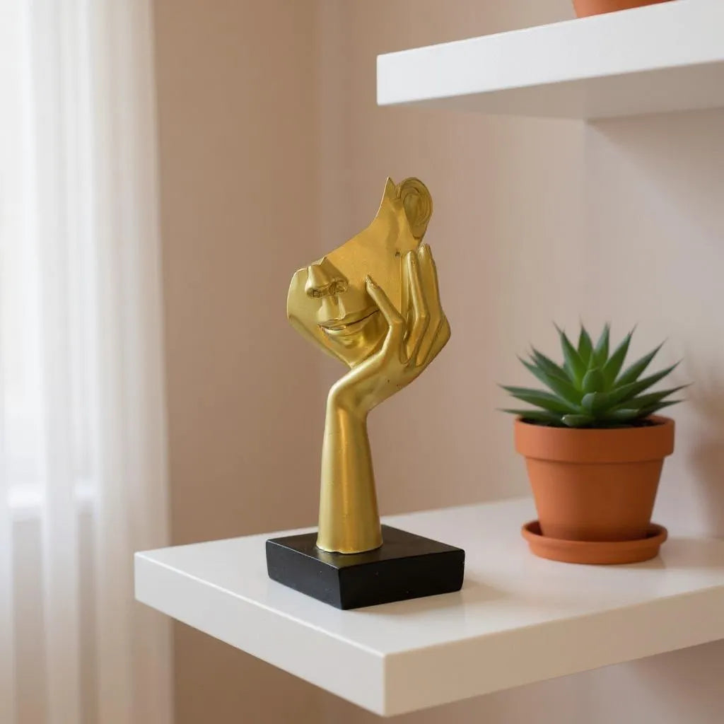 Escultura Abstrata de Mãos e Rostos Decorativa Alidolado