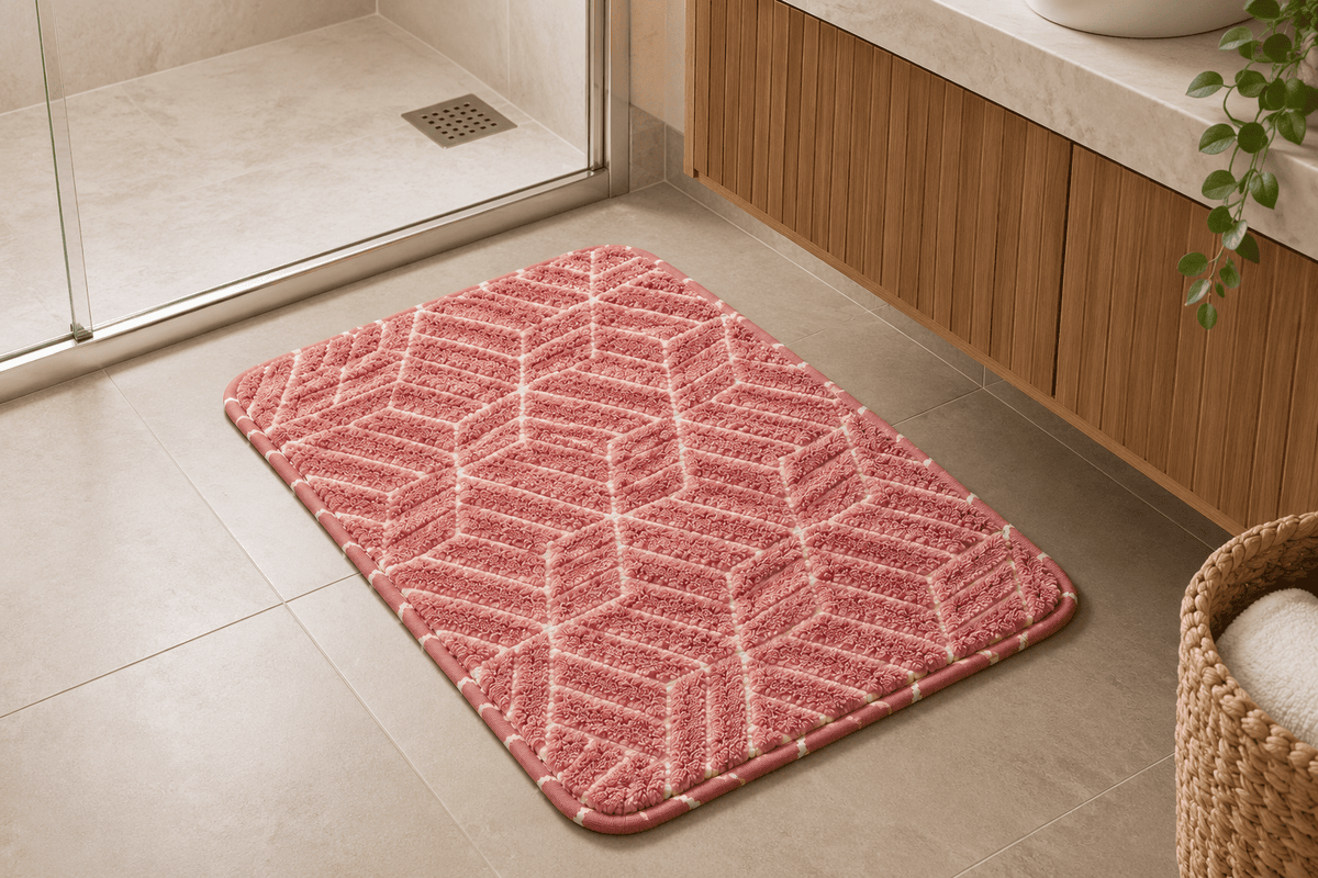 Tapete de Banheiro 40x60cm Antiderrapante Absorvente Macio Super Confortável Decorativo