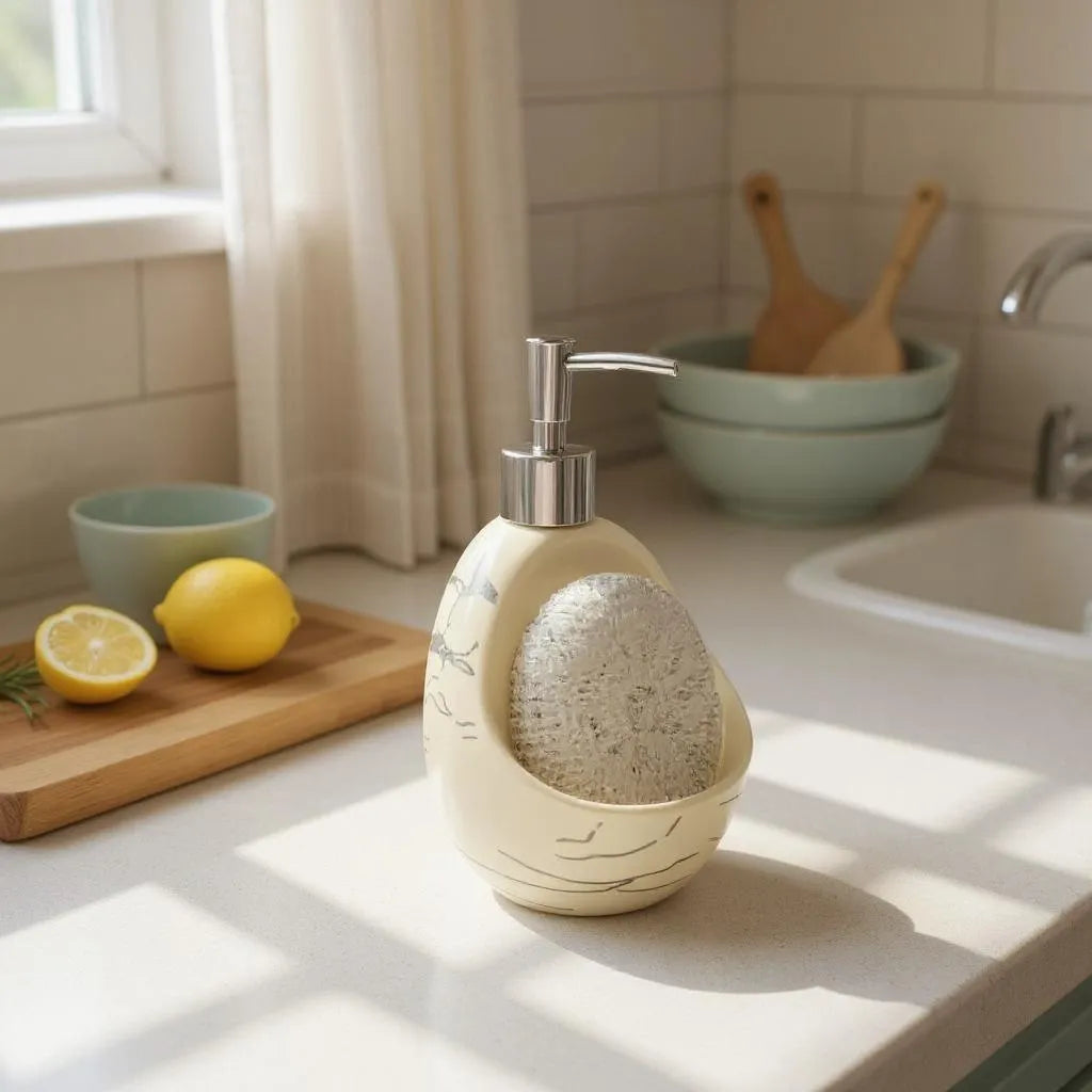 Dispenser de Sabonete em Cerâmica Elegante Alidolado