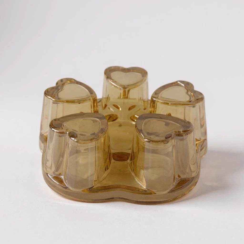 Suporte para Vela de Vidro Coração - Alidolado