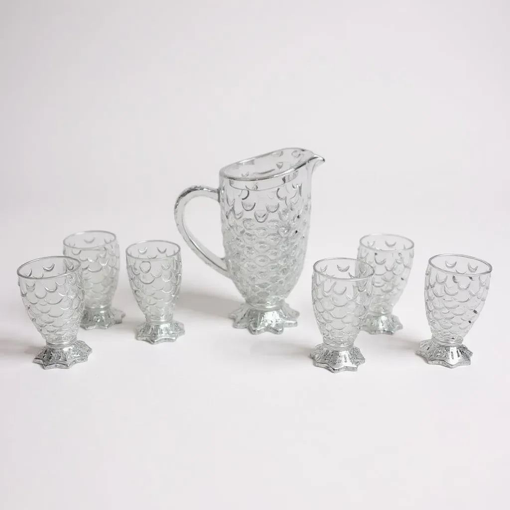 Conjunto de Jarra de Vidro 1,26L com 6 Copos – Transparente - 7 peças