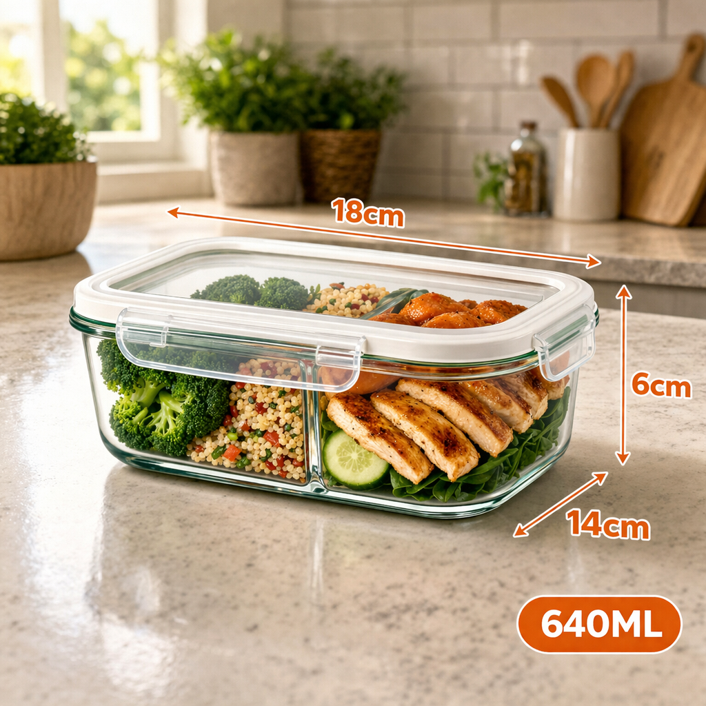 KITs Pote de Vidro Hermético 640 ML AliDoLado – Clean & Healthy Collection