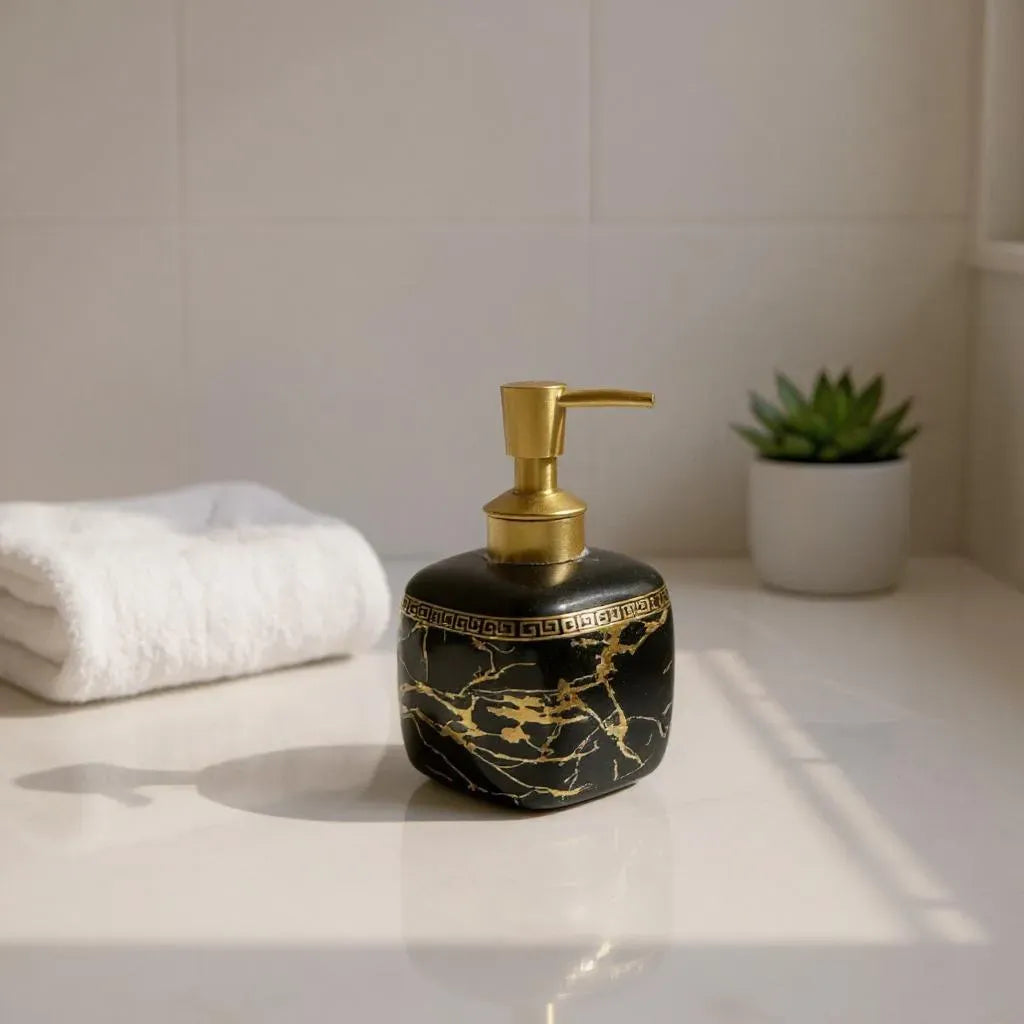 Dispenser de Sabonete Cerâmica Branco Elegance Alidolado