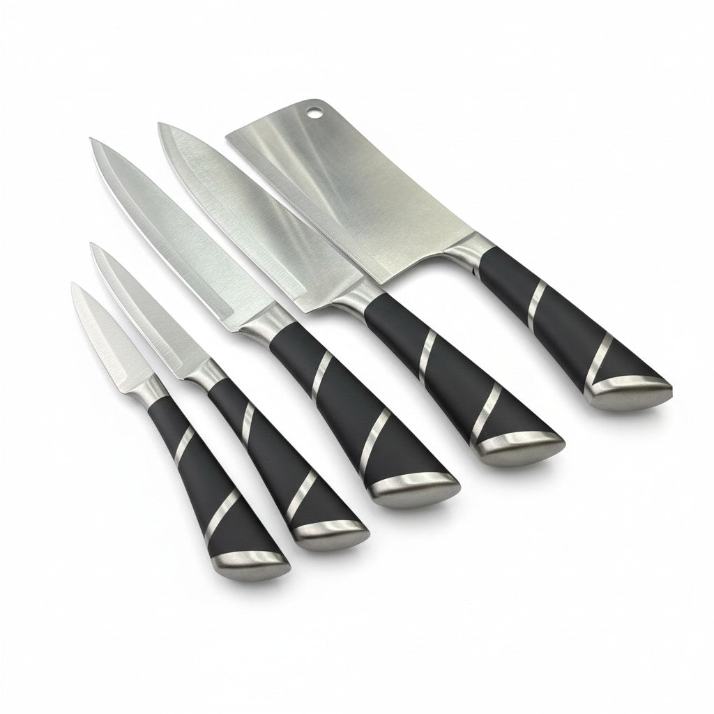 Faqueiro Profissional Cabo Preto Decorado Giratório Alidolado