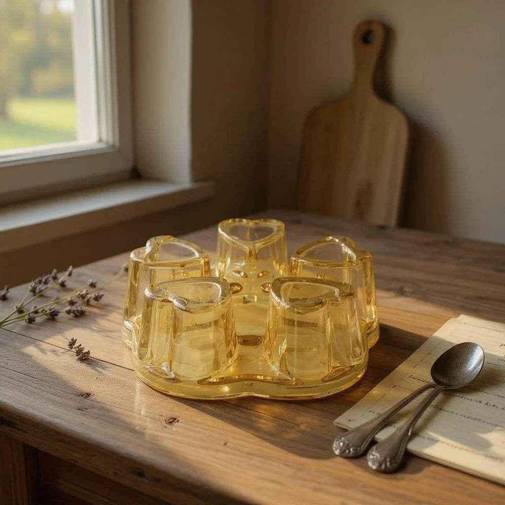 Suporte para Vela de Vidro Coração - Alidolado