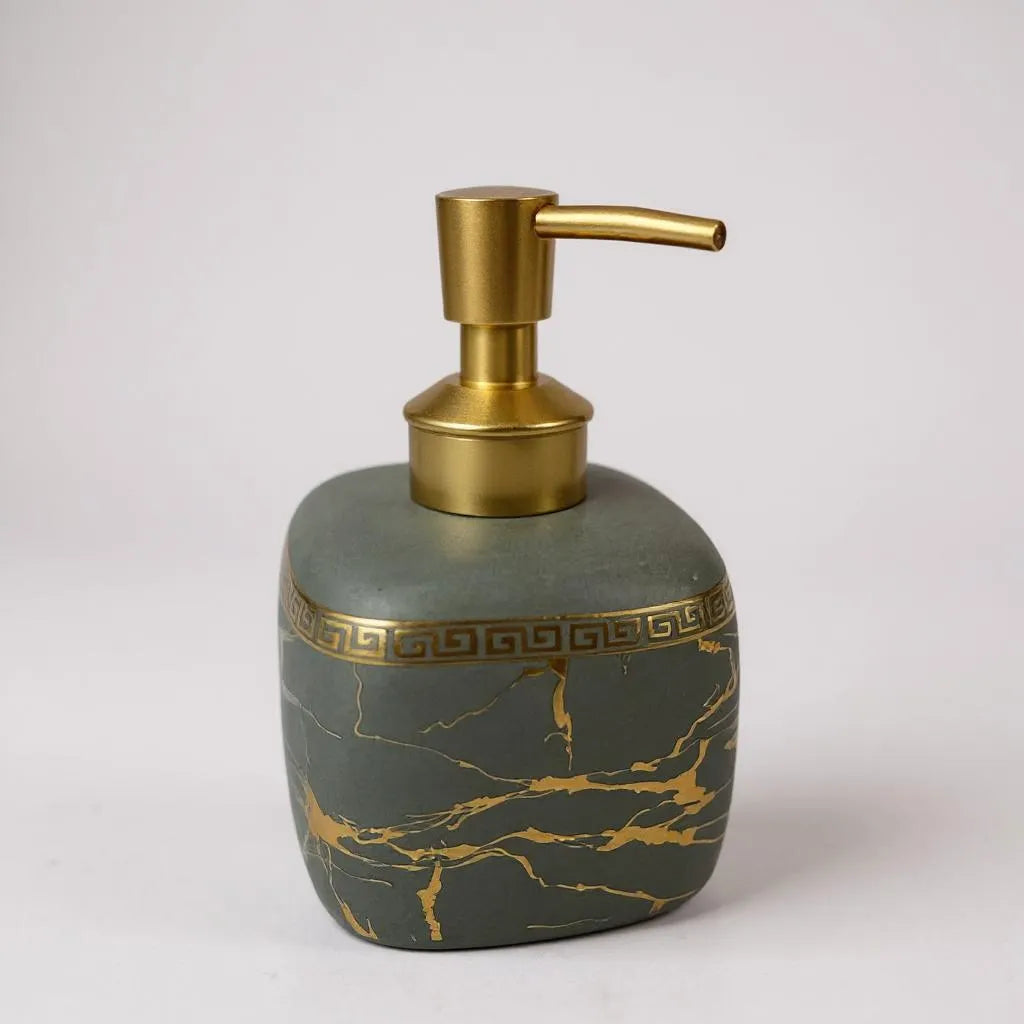 Dispenser de Sabonete Cerâmica Branco Elegance Alidolado