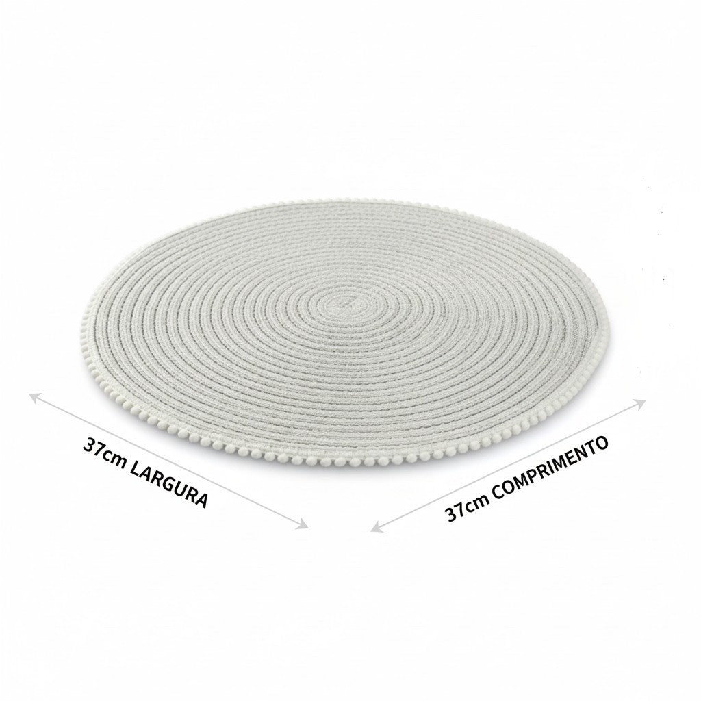 Jogo Americano Fio de Algodão Textura Natural Alidolado