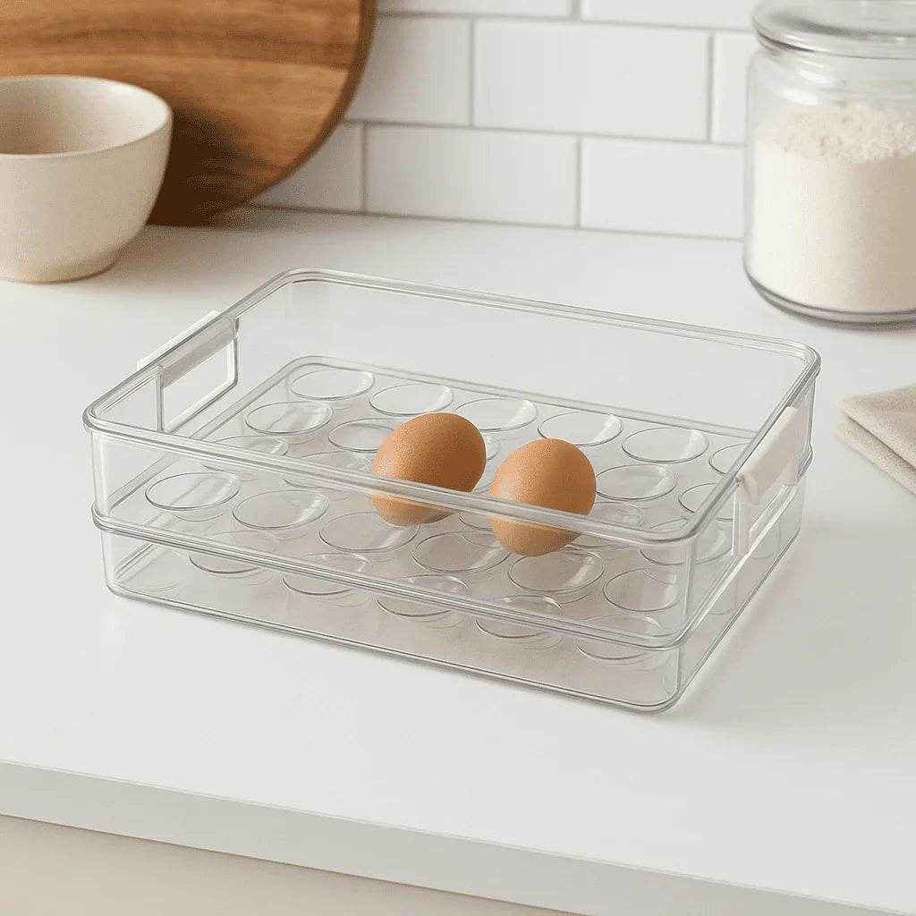 Organizador de Ovos para Geladeira com Tampa Alidolado