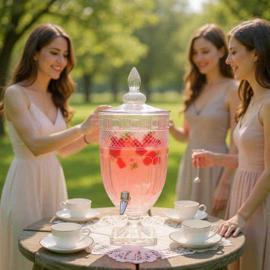 Suqueira de Vidro com Dispenser – 3L, Cor Transparente, 1 peça - Alidolado