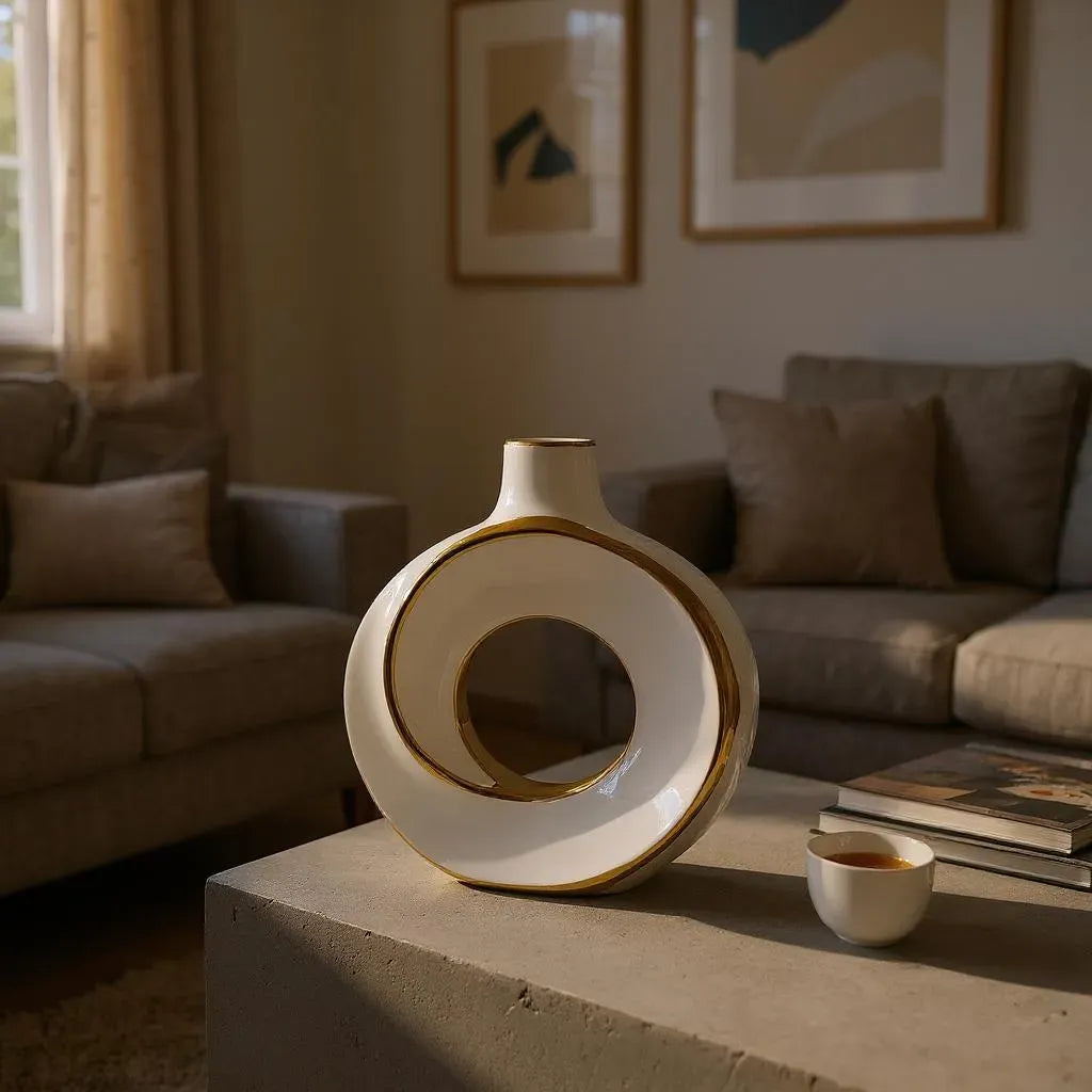Vaso Decorativo Circular Alidolado