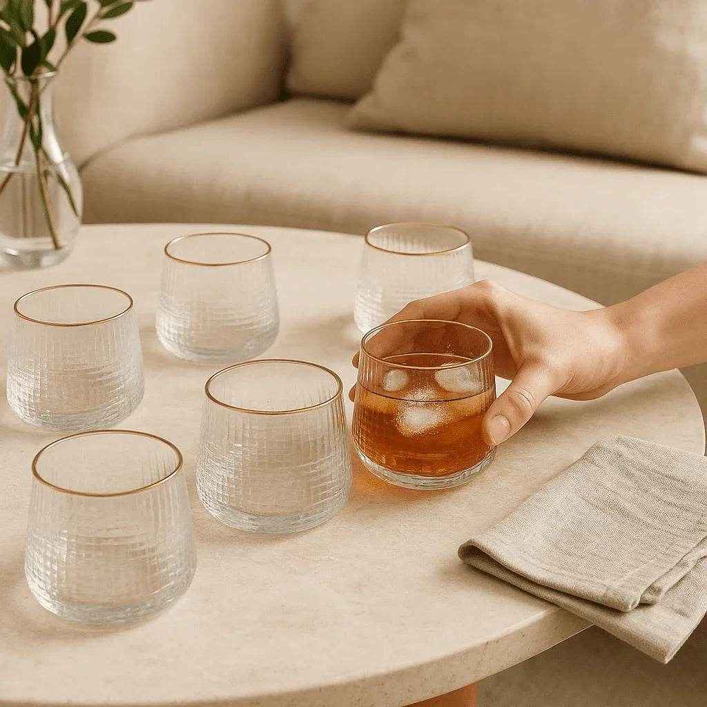 Conjunto de 6 Copos Giratório com Fundo Arredondado 170ml Alidolado