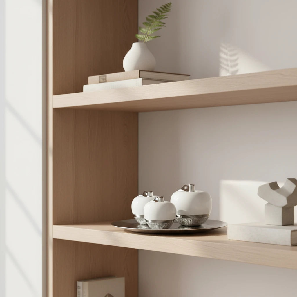 Conjunto de Escultura de Cerâmica Maçãs Decorativas