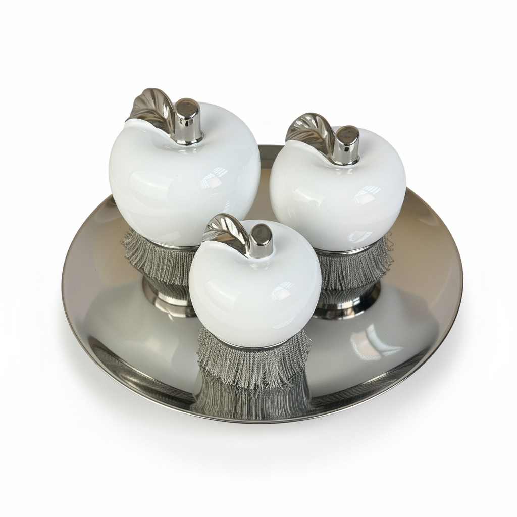 Conjunto de Escultura de Cerâmica Maçãs Decorativas