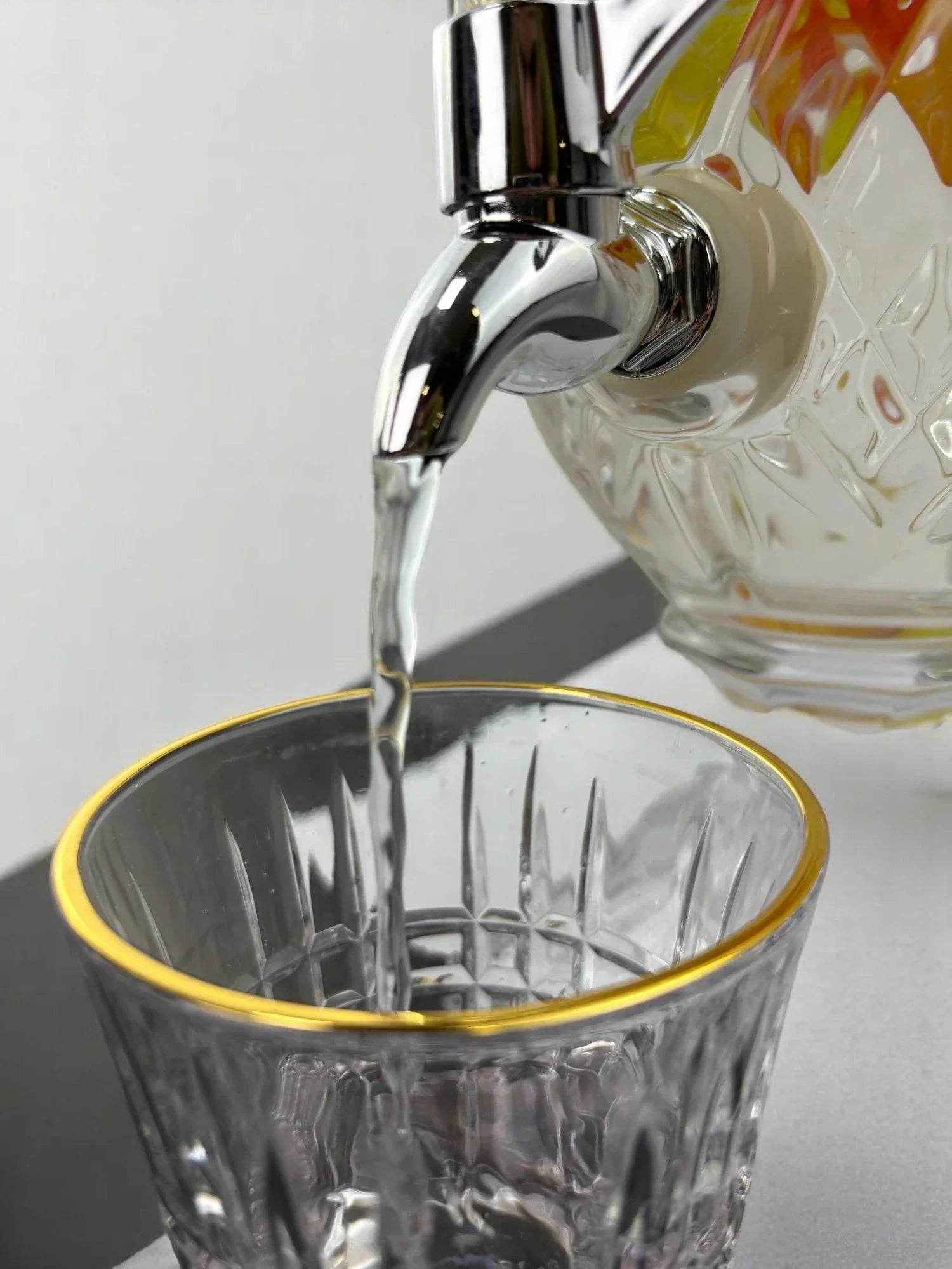 Suqueira de Vidro com Dispenser – 3L, Cor Transparente, 1 peça - Alidolado