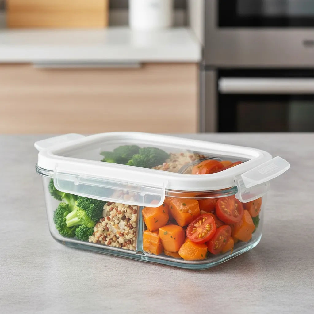 Kit 4 Potes Vidro Hermético Marmita 640ml Forno Refratário