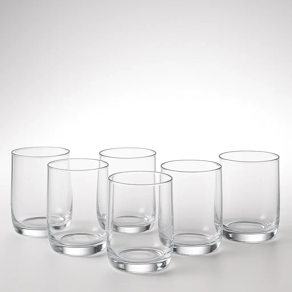 Conjunto de Copos de Vidro Modernos 230ml 6 Peças Alidolado
