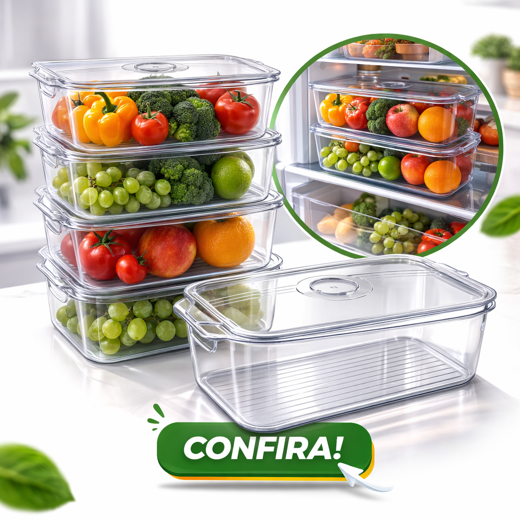 Caixa Organizadora de Carne com Tampa