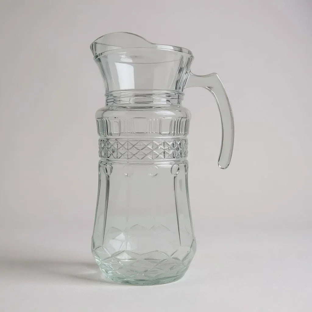 Jarra de Vidro com Relevo Diamante 1400ml Alidolado