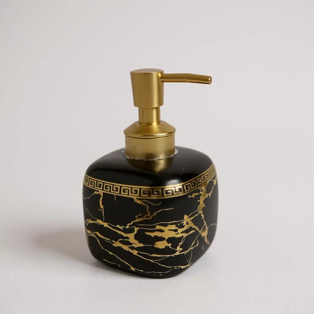 Dispenser de Sabonete Cerâmica Branco Elegance Alidolado