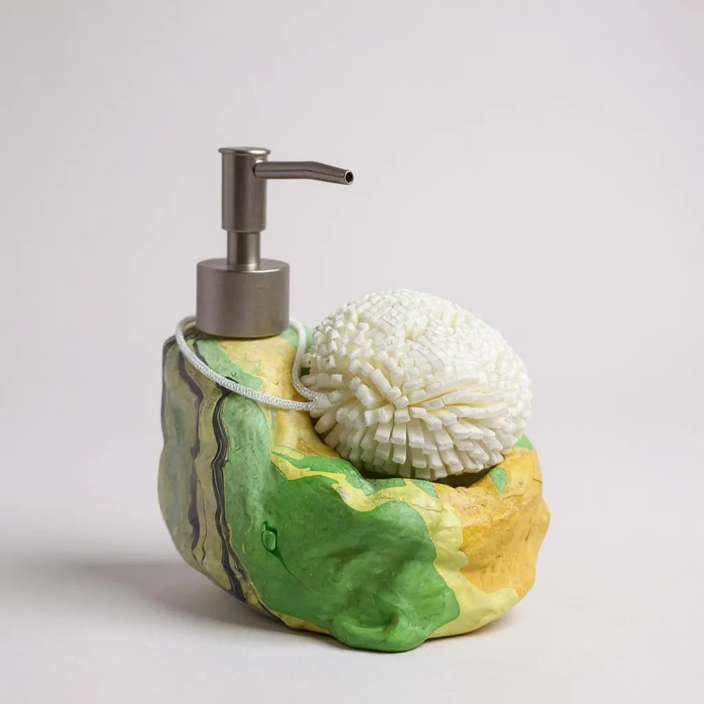Dispenser de Sabonete Cerâmica Verde Alidolado
