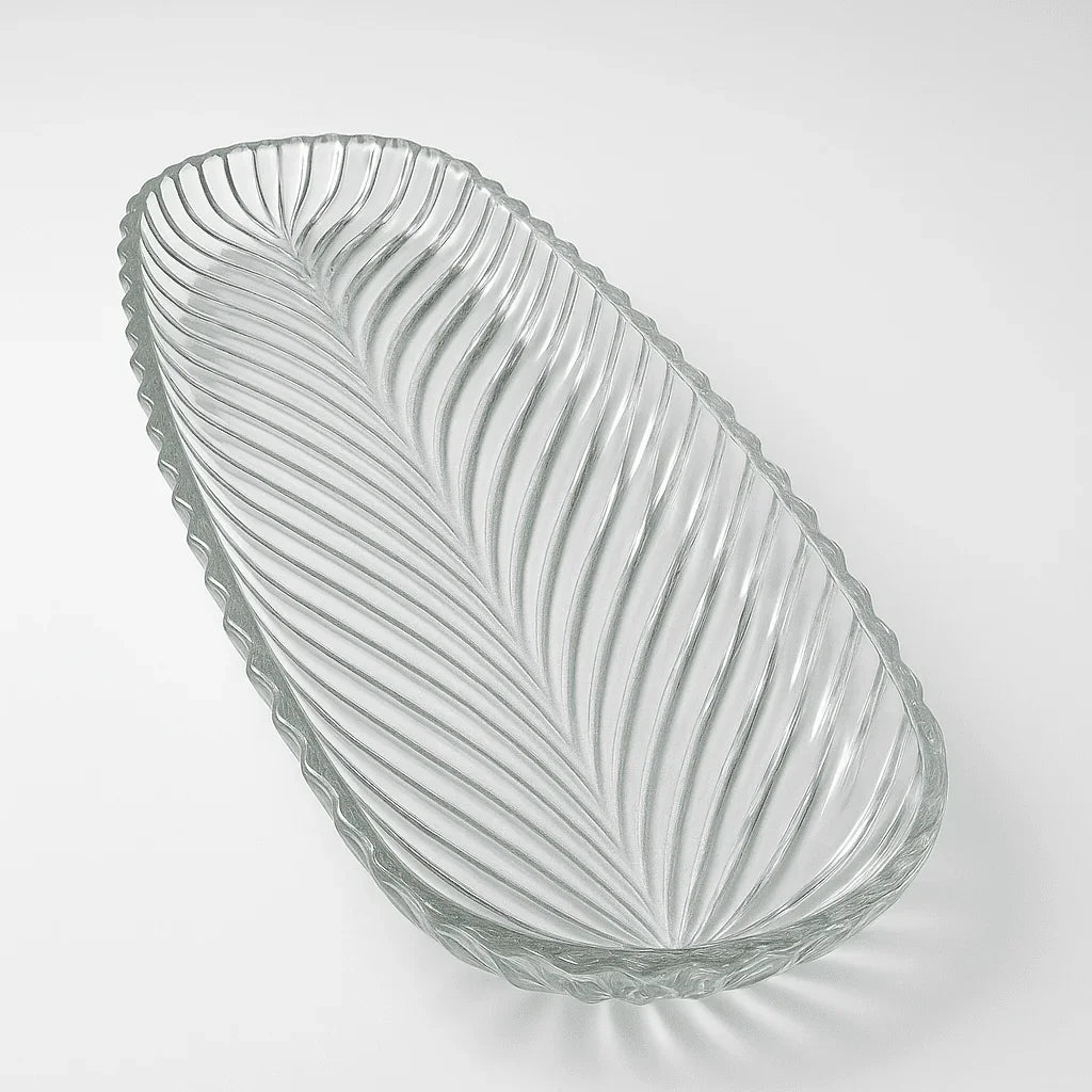 Bandeja de Vidro Oval Decorativa alidolado