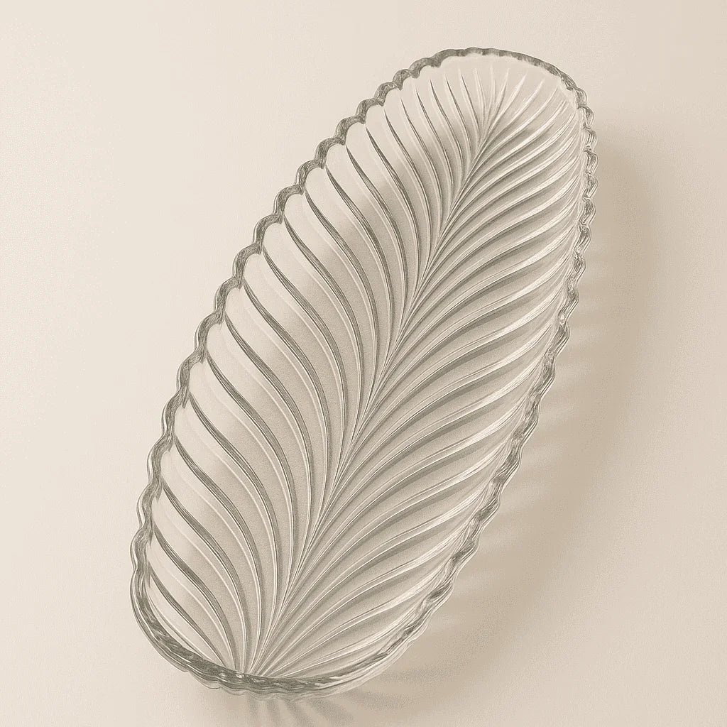 Bandeja de Vidro Oval Decorativa alidolado