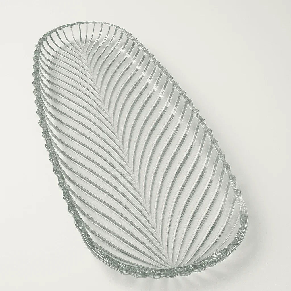 Bandeja de Vidro Oval Decorativa alidolado
