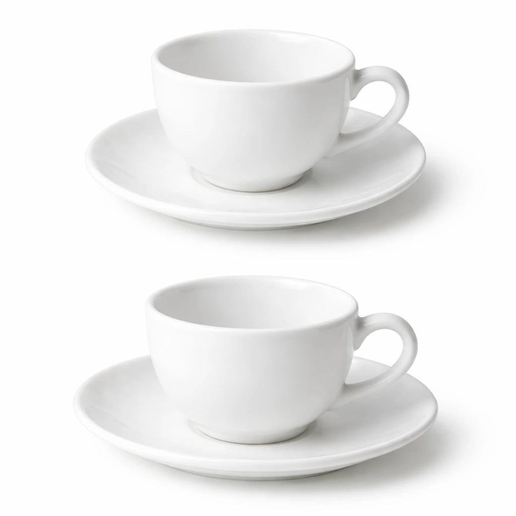 Jogo Xícaras Café Com Pires Chá 12 Peças Branco