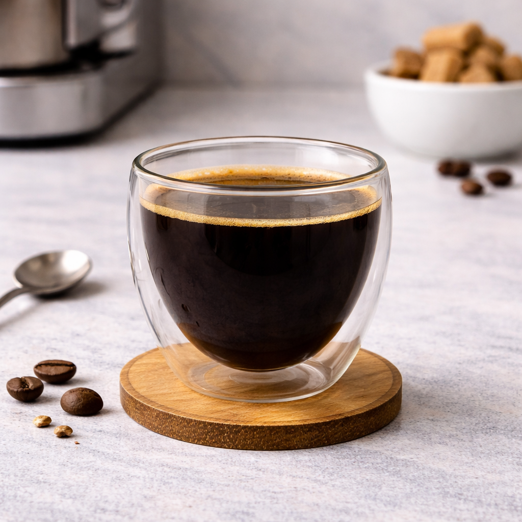 Copo de Vidro para Café com Parede Dupla Térmica 350ml