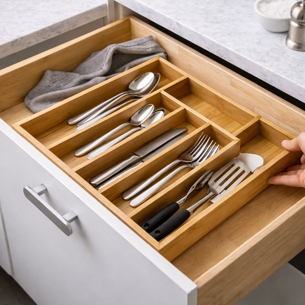 Porta Talheres Extensível Organizador
