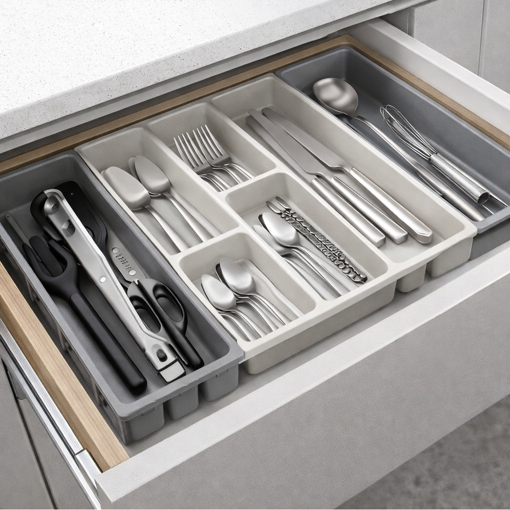 Porta Talher Para Gavetas Plástico Organizador