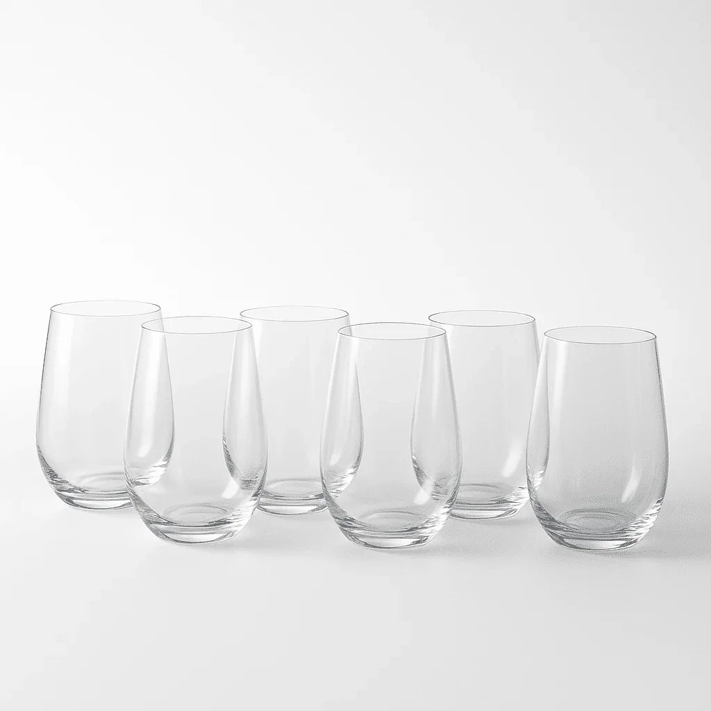 Conjunto 6 Copos de Vidro Liso de 525ml alidolado