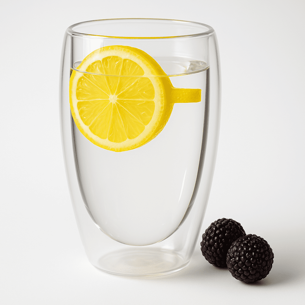 Conjunto de 6 Copos de Vidro Duplo 450ml alidolado