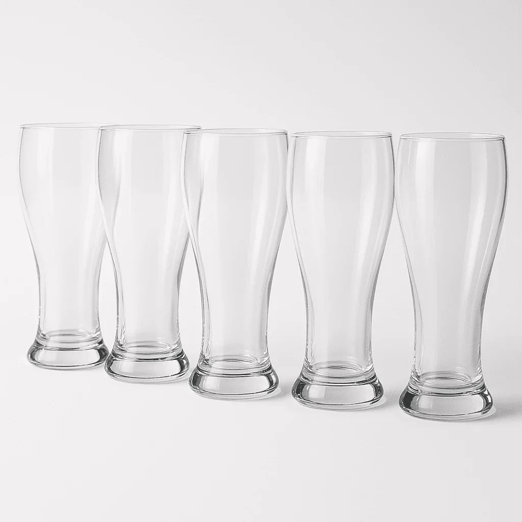 Conjunto de 6 Copos de Vidro Estilo Pilsner 460ml alidolado