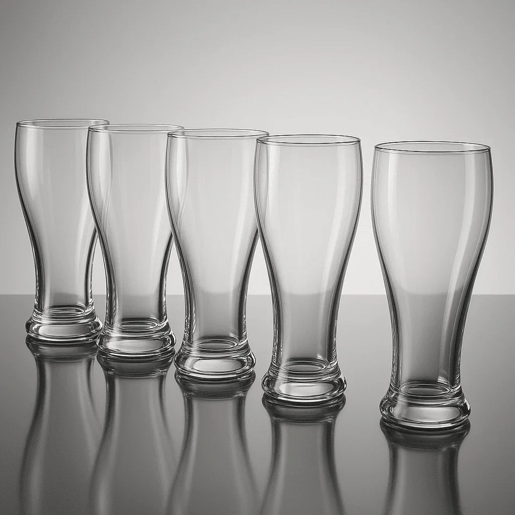 Conjunto de 6 Copos de Vidro Estilo Pilsner 460ml alidolado