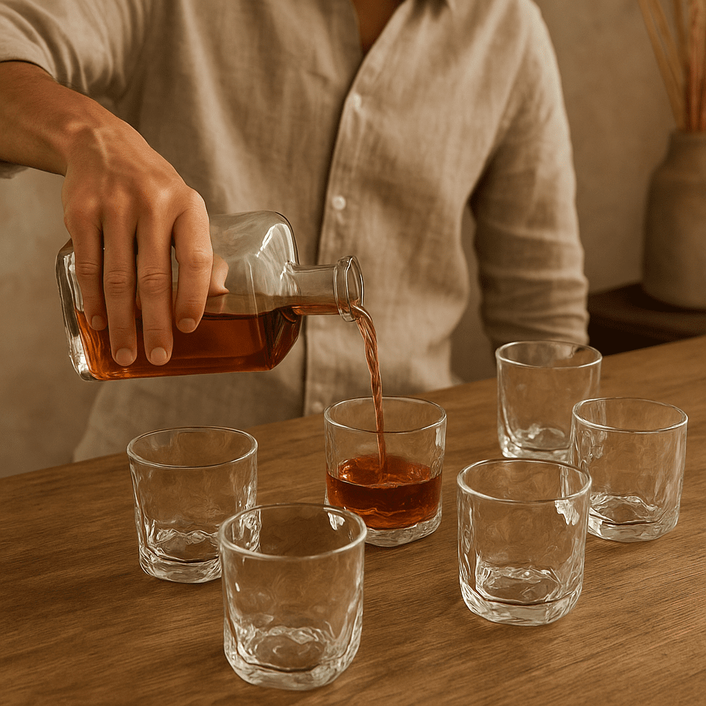 Conjunto de 6 Copos para Whisky 185ml alidolado