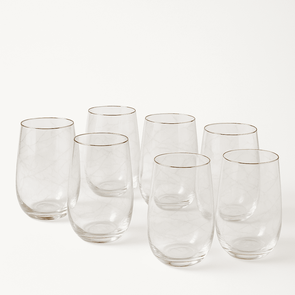 Conjunto de 6 Copos de Vidro 525ml alidolado