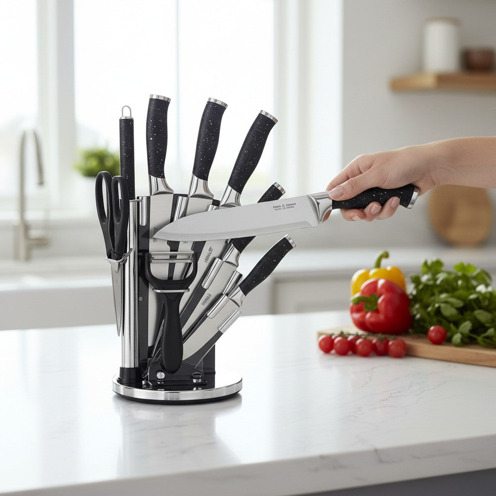 Faqueiro Profissional com Suporte Giratório Decorativo Alidolado